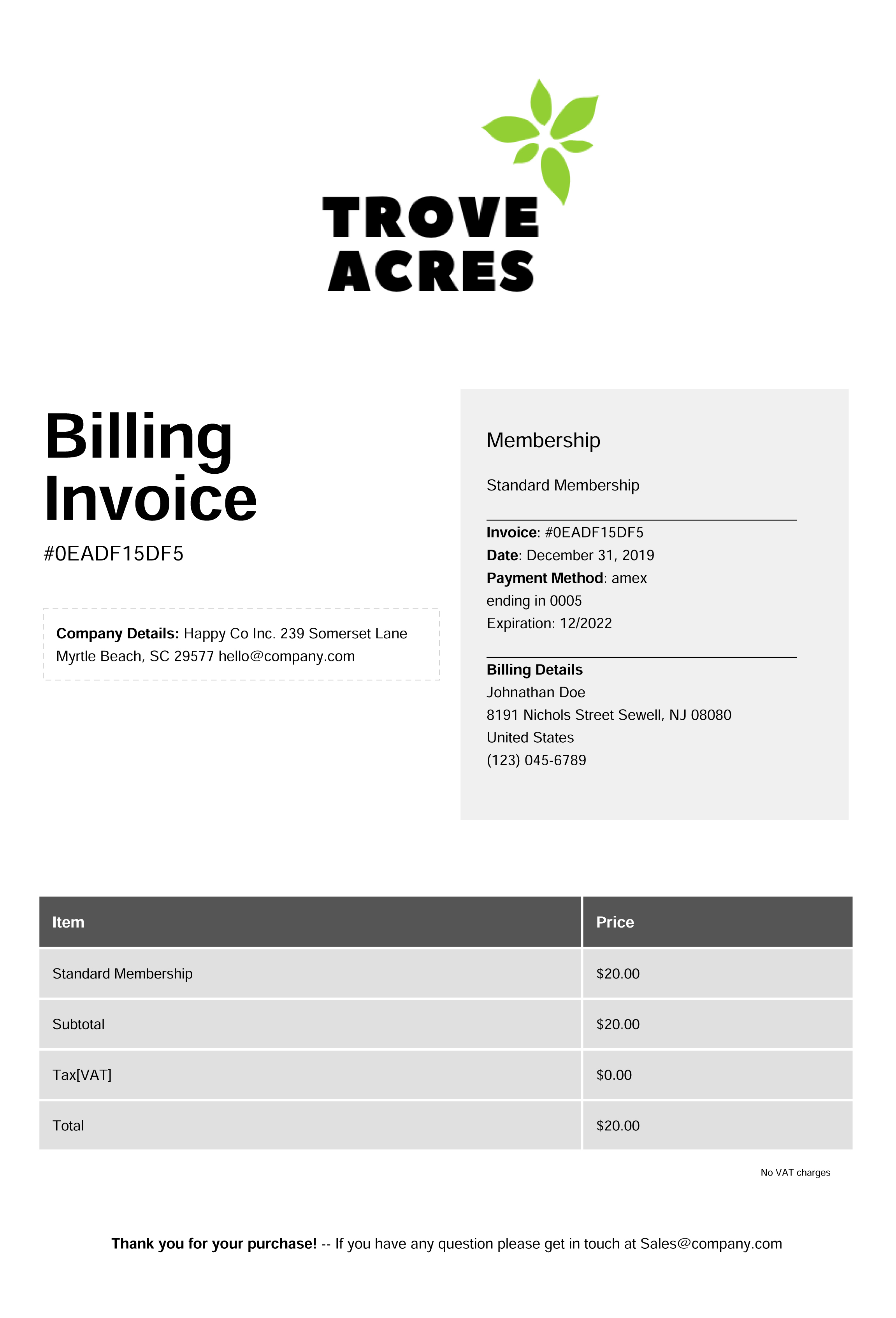 Paid Memberships Pro PDF Invoices