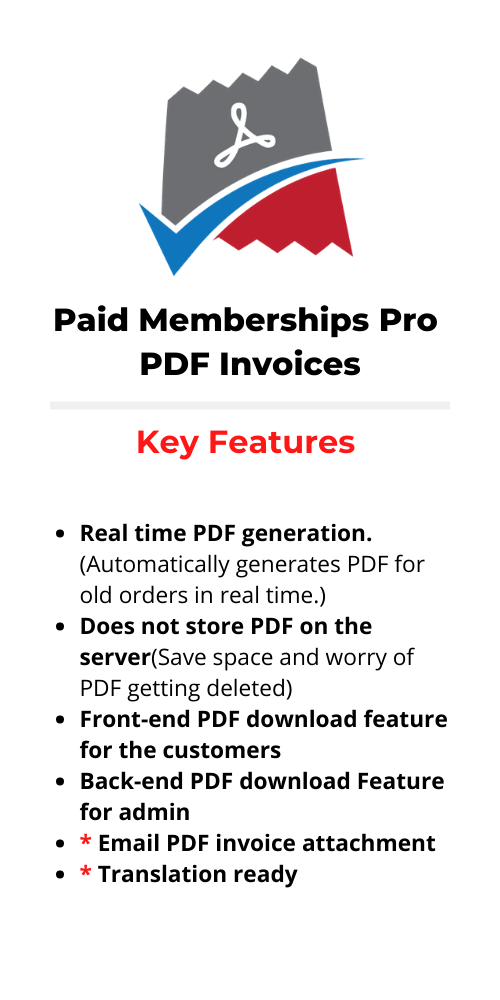 Paid Memberships Pro PDF Invoices